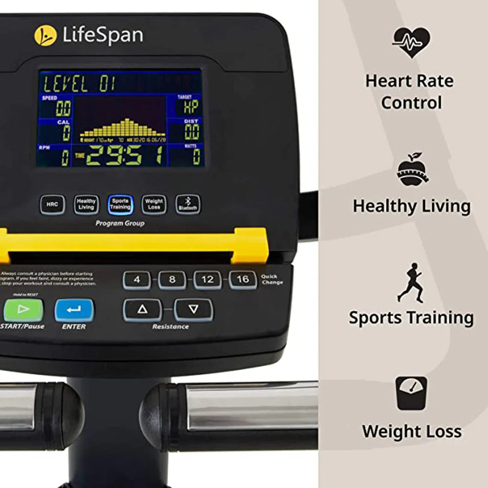 LifeSpan Fitness Light-Commercial Hometrainer Upright Bike C5i Self-Generating