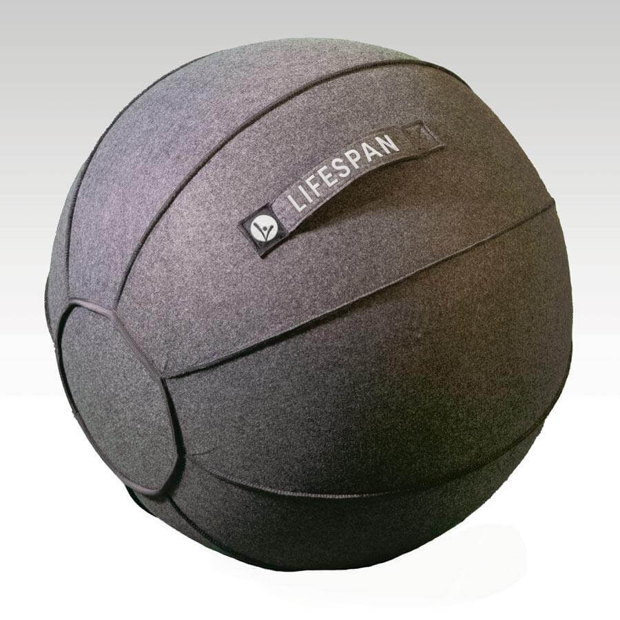 LifeSpan Fitness Workplace Office Chair Yoga Ball - Charcoal Felt